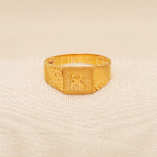 Handcrafted 22k Pure Gold handmade Rings - Artisan Jewelry, 22k Jewelry, Designer Gold Ring, Hallmarked, PR2013