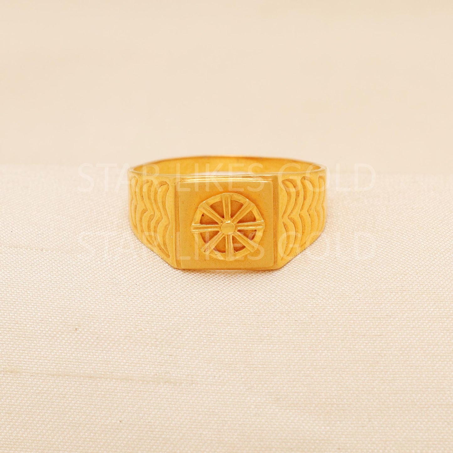 Handcrafted 22k Pure Gold handmade Rings - Artisan Jewelry, 22k Jewelry, Designer Gold Ring, Hallmarked, PR2016