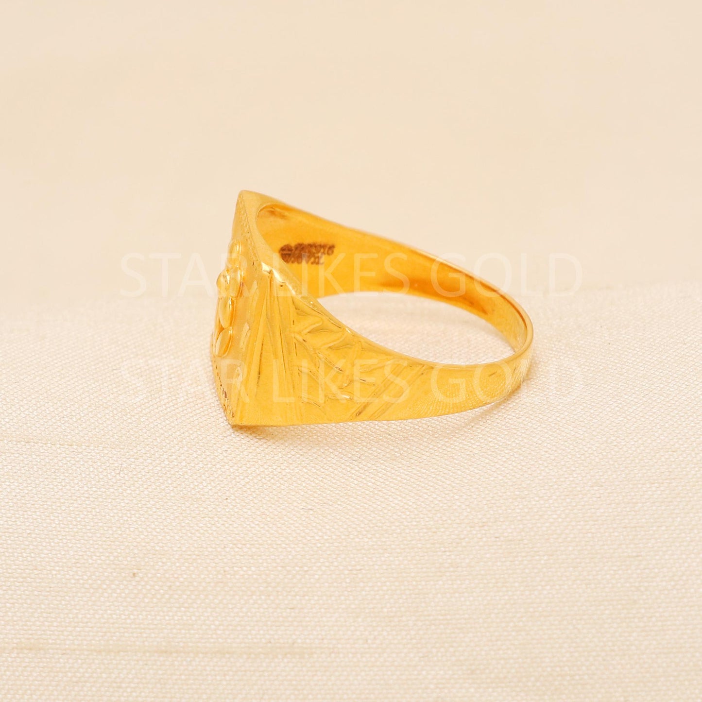 Handcrafted 22k Pure Gold handmade Rings - Artisan Jewelry, 22k Jewelry, Designer Gold Ring, Hallmarked, PR2018