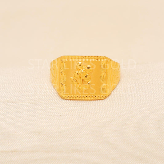 Handcrafted 22k Pure Gold handmade Rings - Artisan Jewelry, 22k Jewelry, Designer Gold Ring, Hallmarked, PR2018