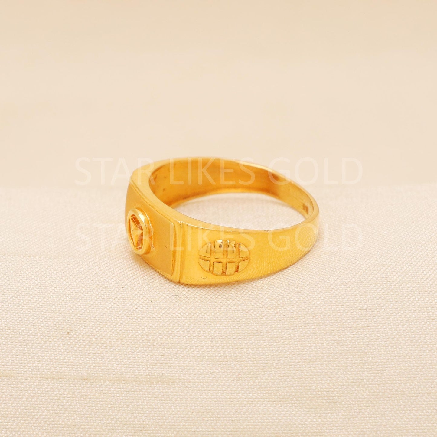 Handcrafted 22k Pure Gold handmade Rings - Artisan Jewelry, 22k Jewelry, Designer Gold Ring, Hallmarked, PR2019