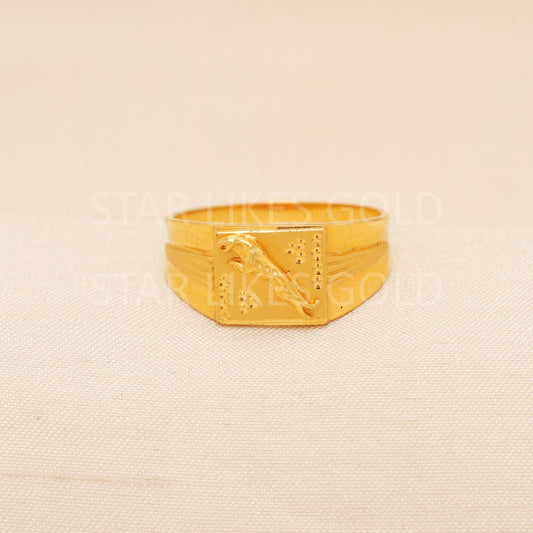 Handcrafted 22k Pure Gold handmade Rings - Artisan Jewelry, 22k Jewelry, Designer Gold Ring, Hallmarked, PR2021