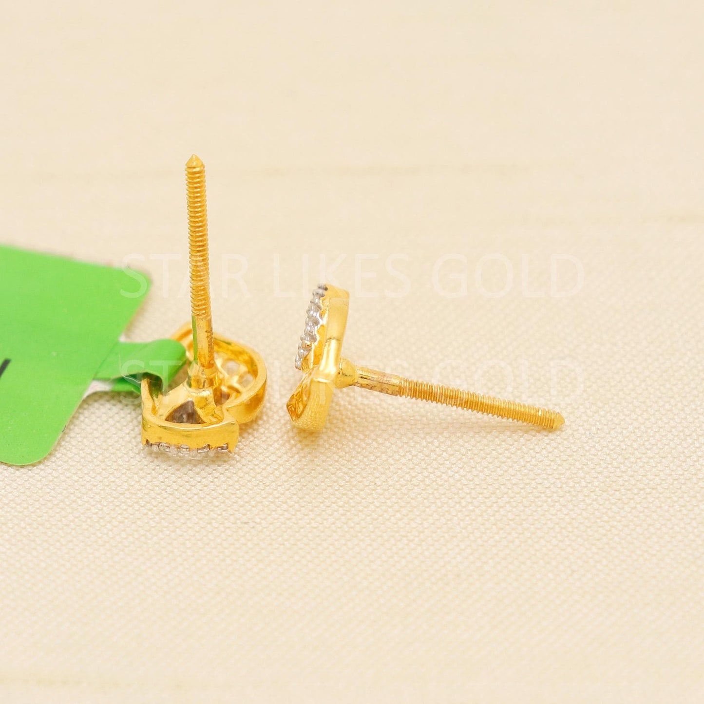 Zircons 22k 22 karat gold earrings designer jewelry, PR2031