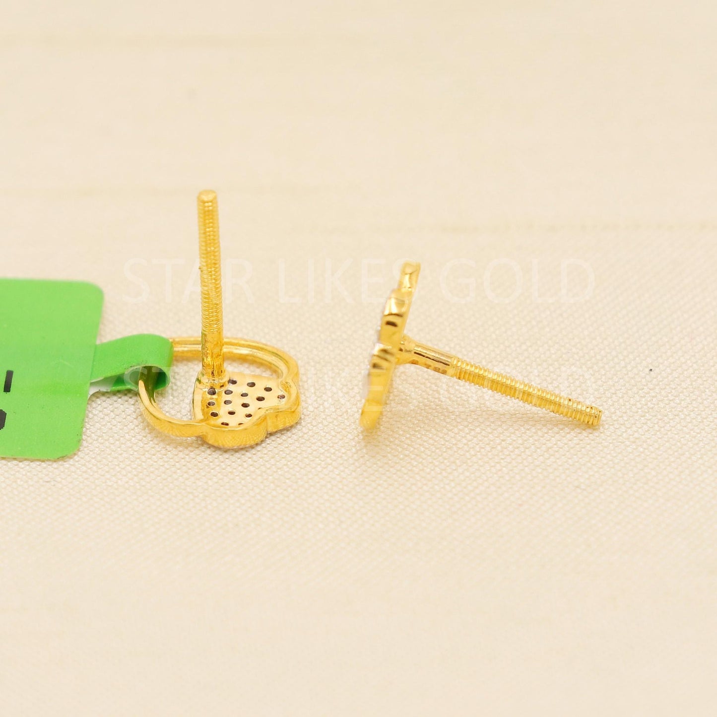 Zircons 22k 22 karat gold earrings designer jewelry, PR2032