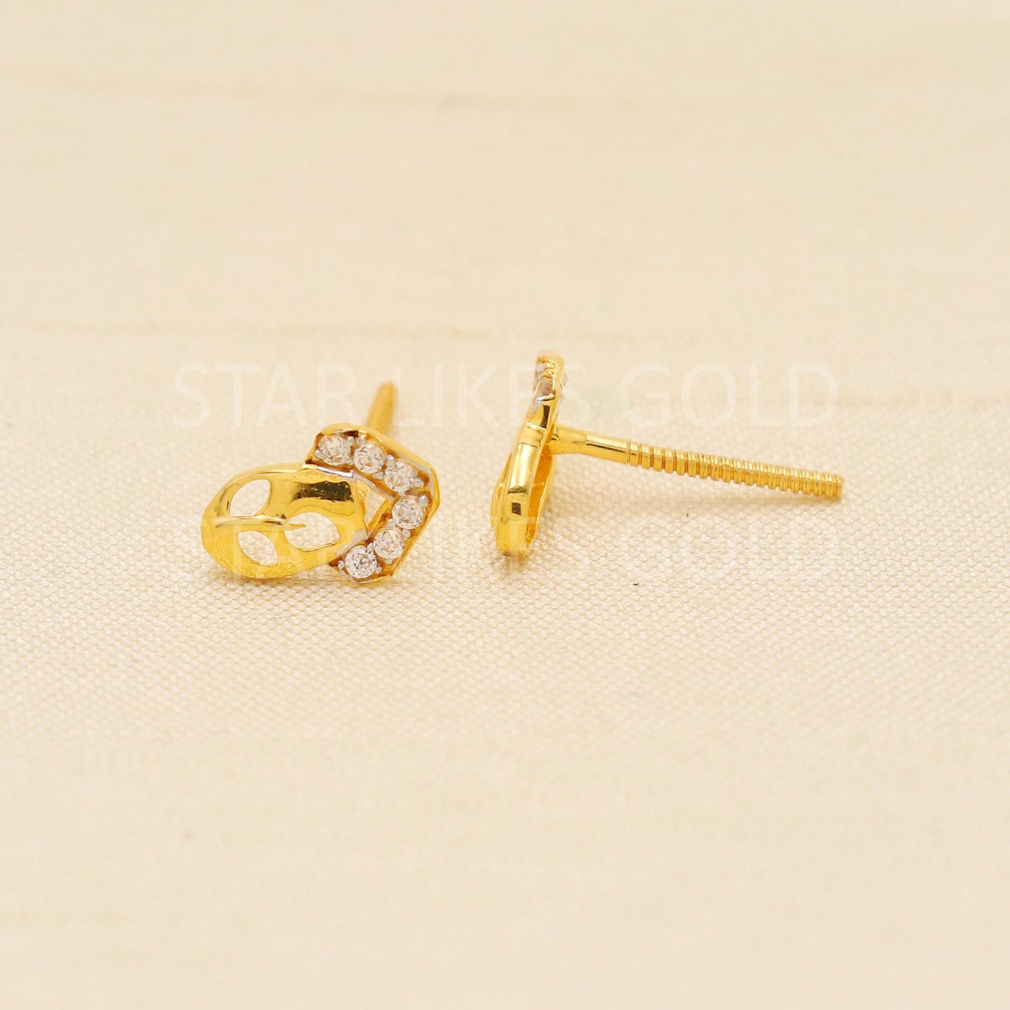Zircons 18k 18 karat gold earrings designer jewelry, PR2062