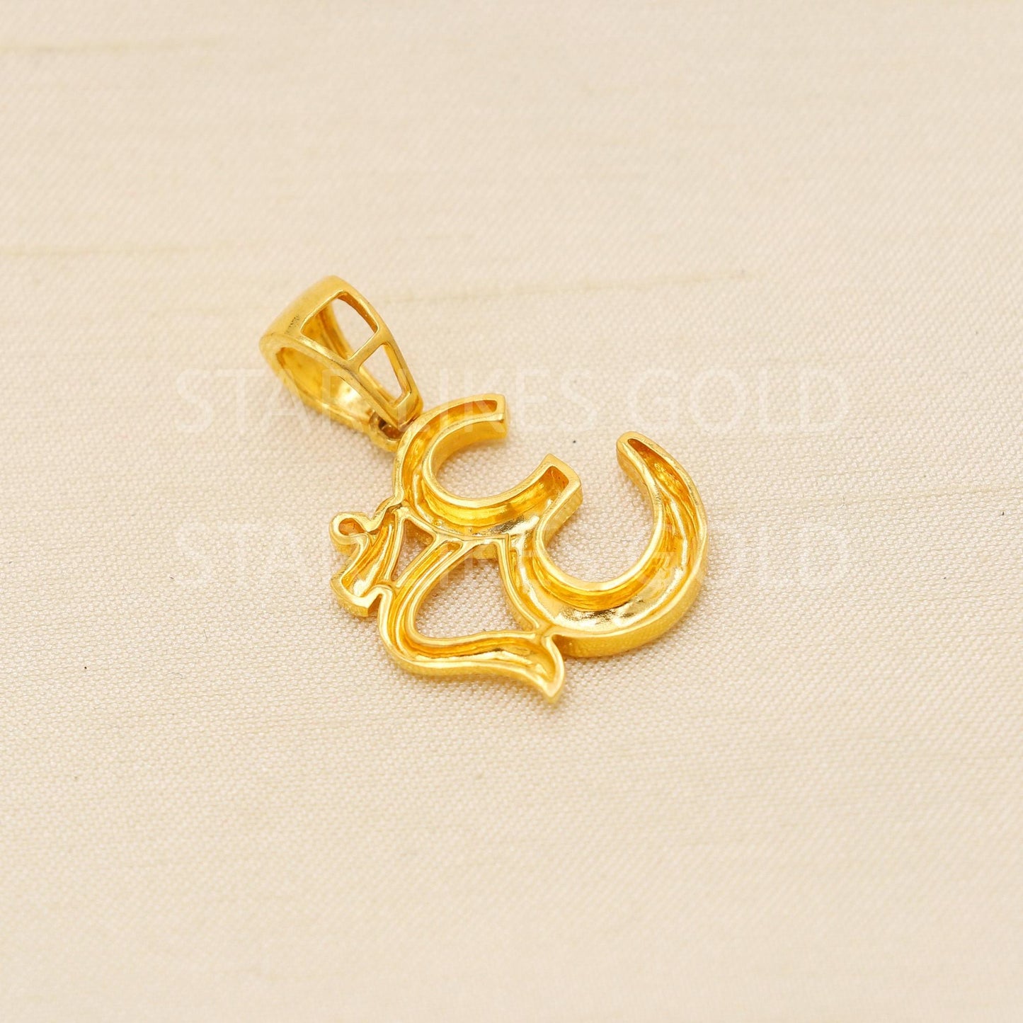 OM 22k Yellow Gold Handmade Pendant Jewelry, PR2072