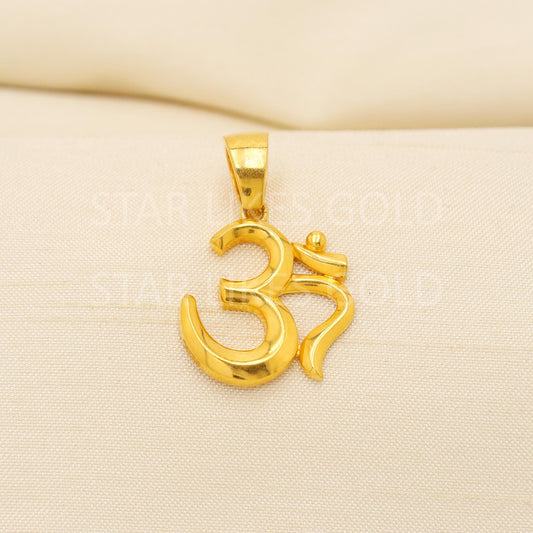 OM 22k Yellow Gold Handmade Pendant Jewelry, PR2072
