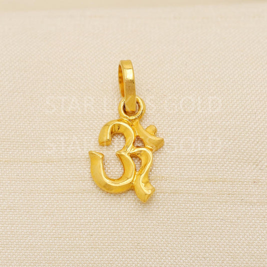 OM 22k Yellow Gold Handmade Pendant Jewelry, PR2075