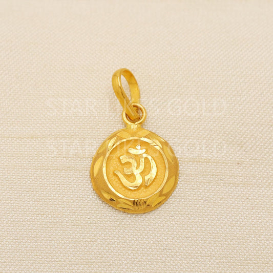 OM 22k Yellow Gold Handmade Pendant Jewelry, PR2076