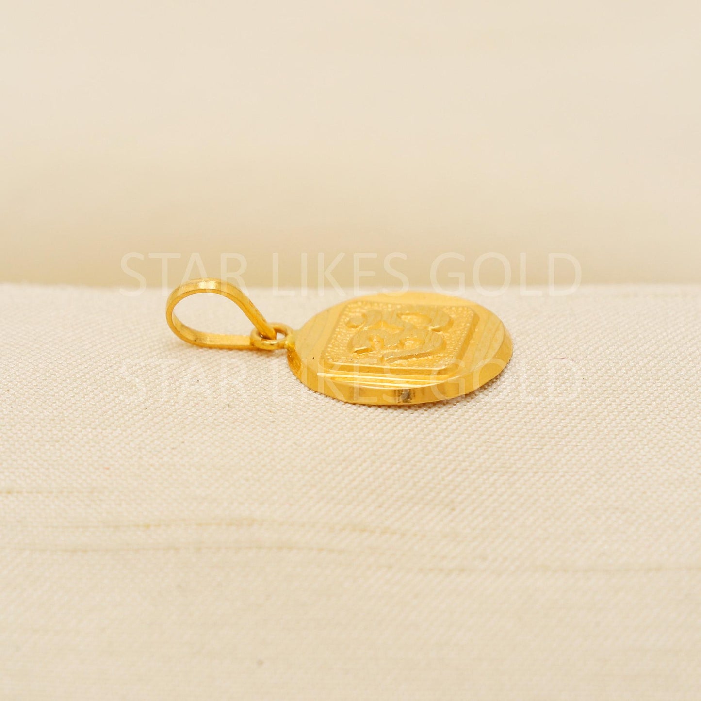 OM 22k Yellow Gold Handmade Pendant Jewelry, PR2119