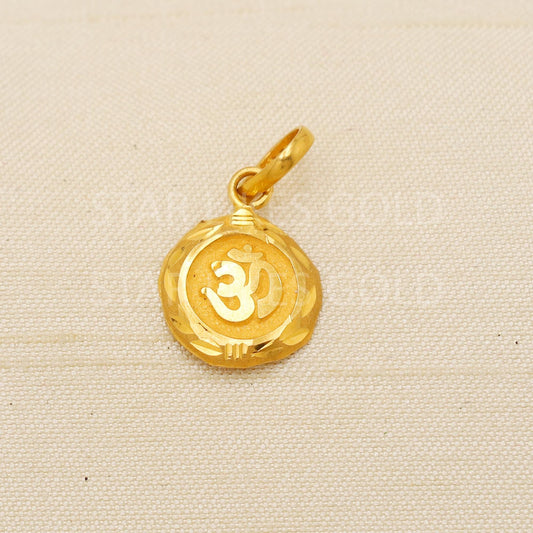 OM 22k Yellow Gold Handmade Pendant Jewelry, PR2120