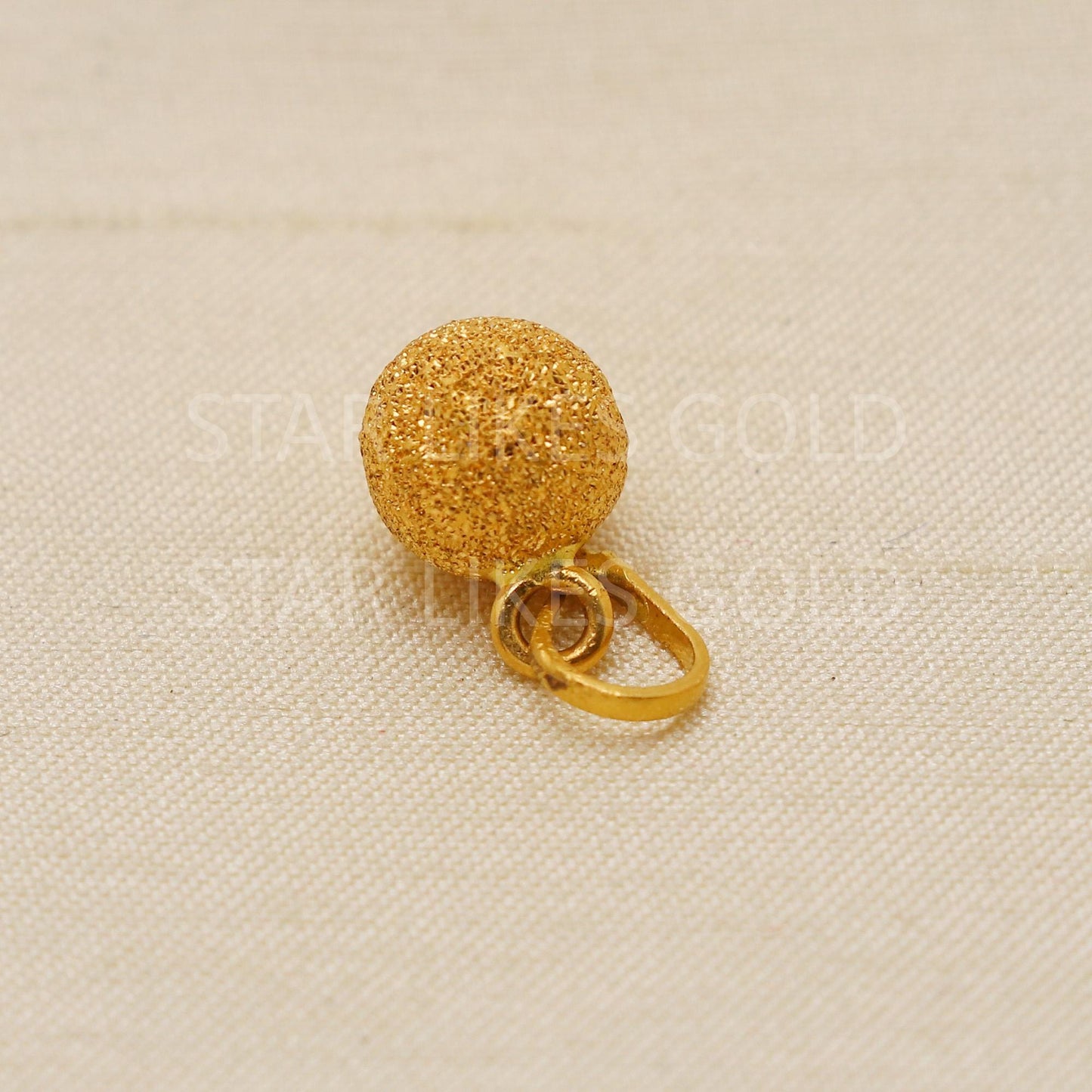 22K Solid Gold Pendant Jewelry for Gift | 7mm Gold Ball