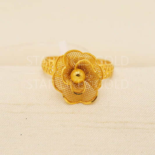 18 karat 18k gold Filigree Ring Jewelry, PR2144