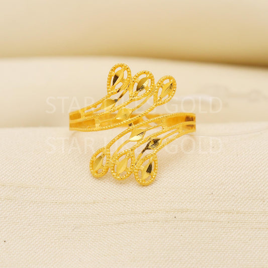 18 karat 18k gold Filigree Ring Jewelry, PR2154