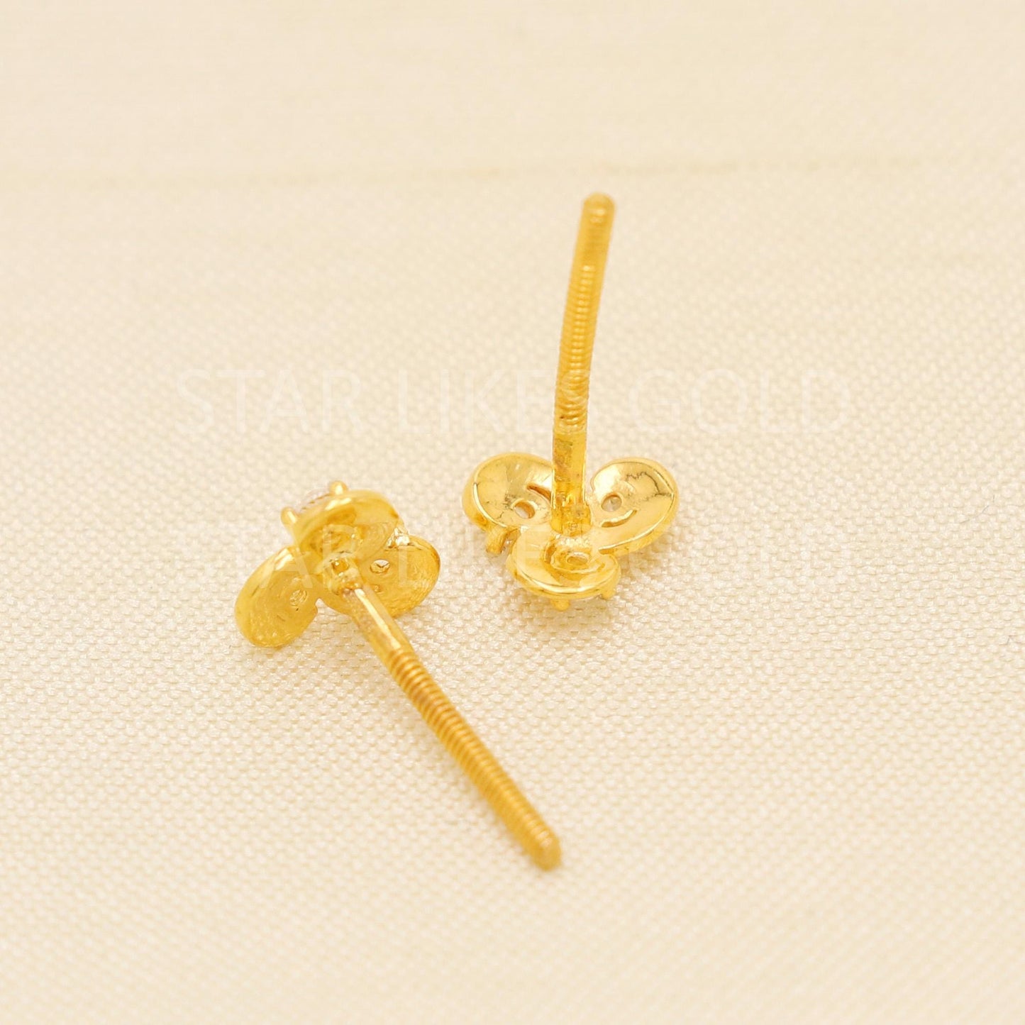 Zircons 22k 22 karat gold earrings designer jewelry, PR2033