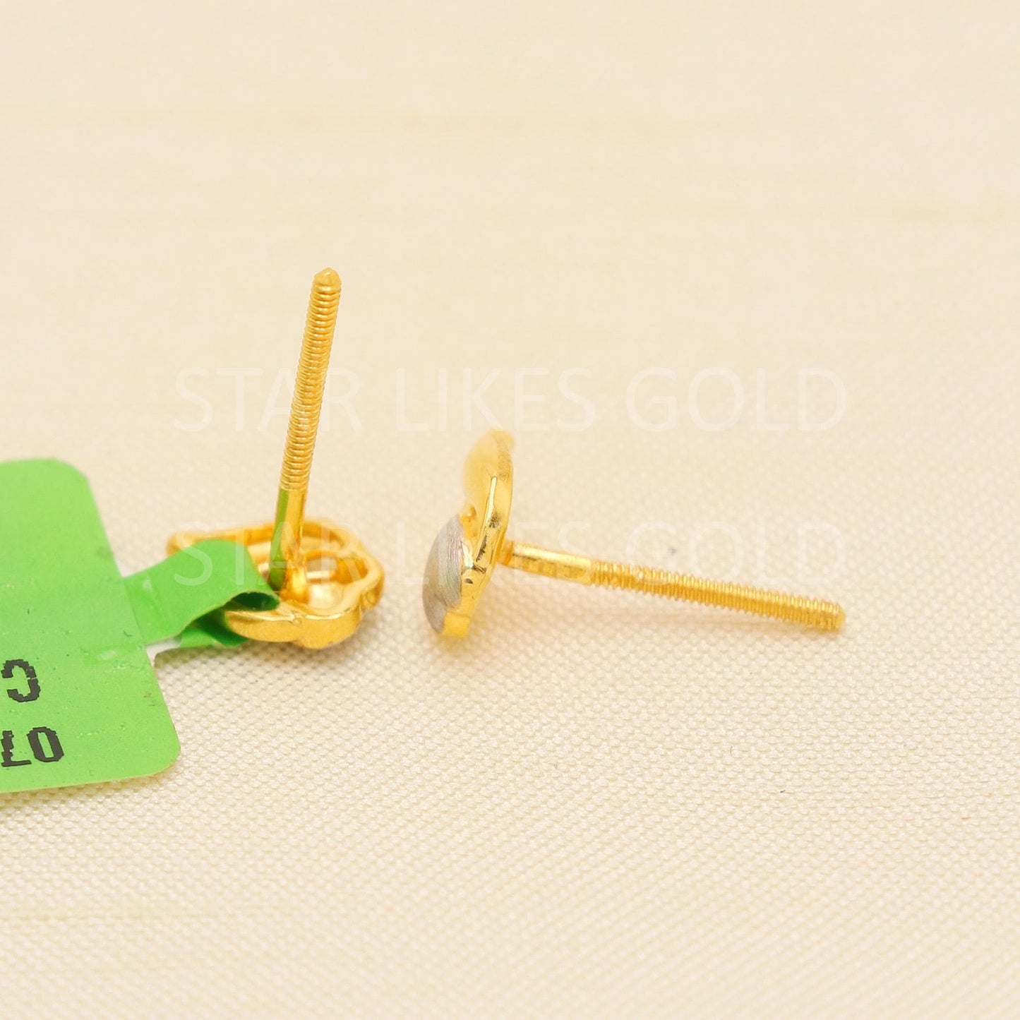 heart 22k 22 karat gold Two Tone earrings designer jewelry, PR2035