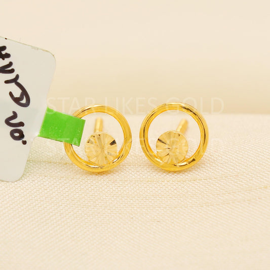 Hallmark 22k Gold Unique Fusion Studs for a Sophisticated Look, PR2036