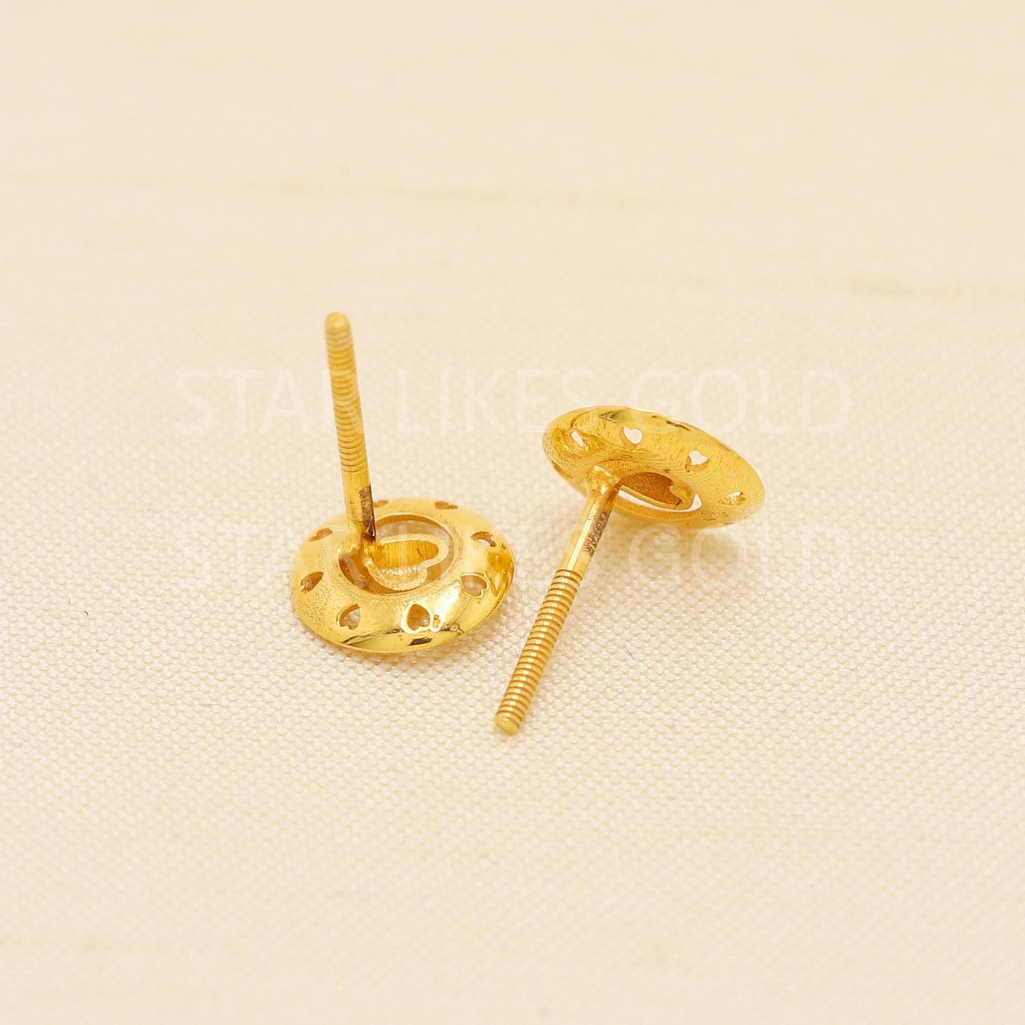 heart 18k 18 karat gold earrings designer jewelry, PR2050