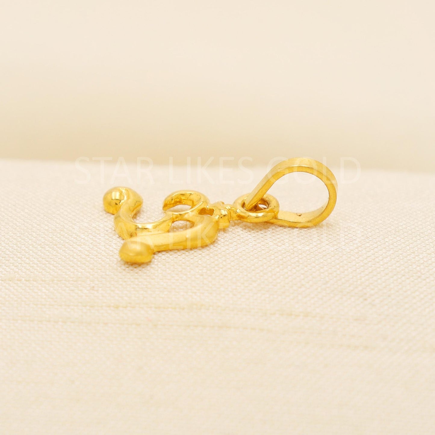 OM 22k Yellow Gold Handmade Pendant Jewelry, PR2073