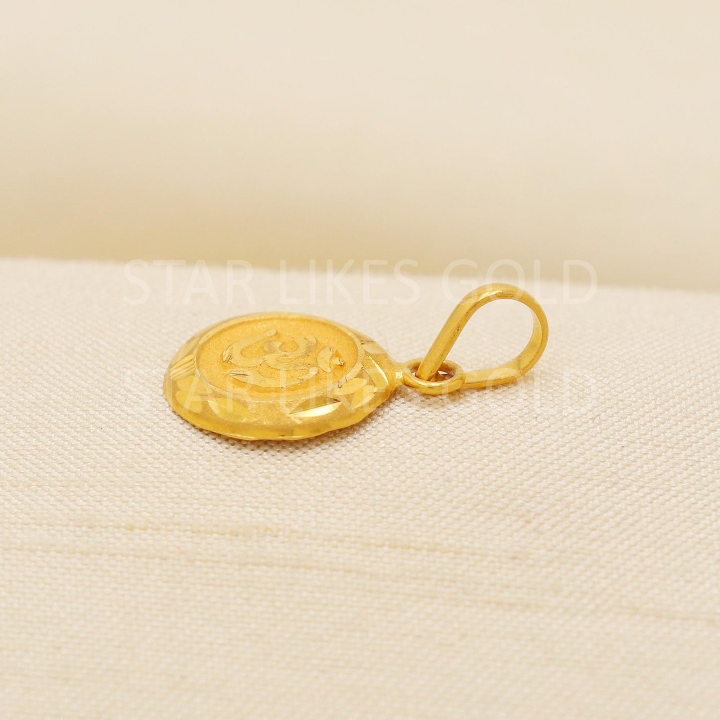 OM 22k Yellow Gold Handmade Pendant Jewelry, PR2076
