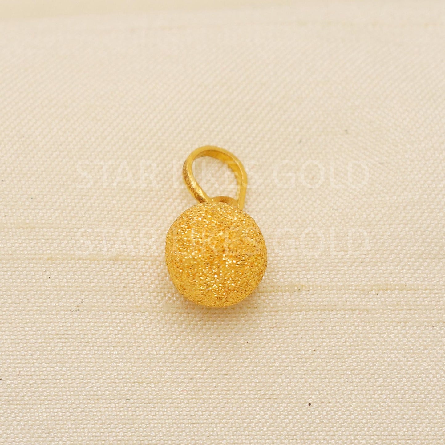 22K Solid Gold Pendant Jewelry for Gift | 7mm Gold Ball