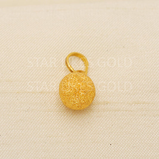 22K Solid Gold Pendant Jewelry for Gift | 7mm Gold Ball