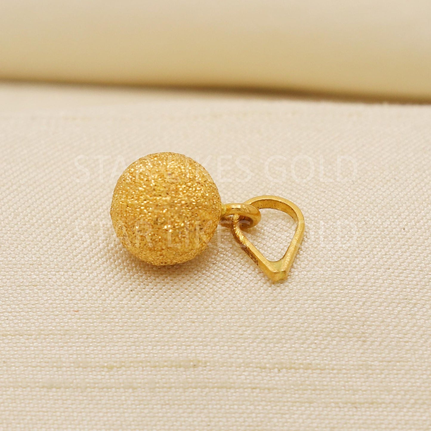22K Solid Gold Pendant Jewelry for Gift | 7mm Gold Ball