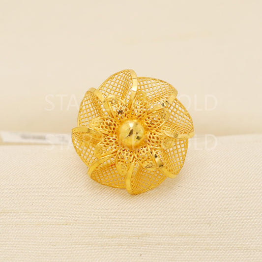 18 karat 18k gold Filigree Ring Jewelry, PR2145